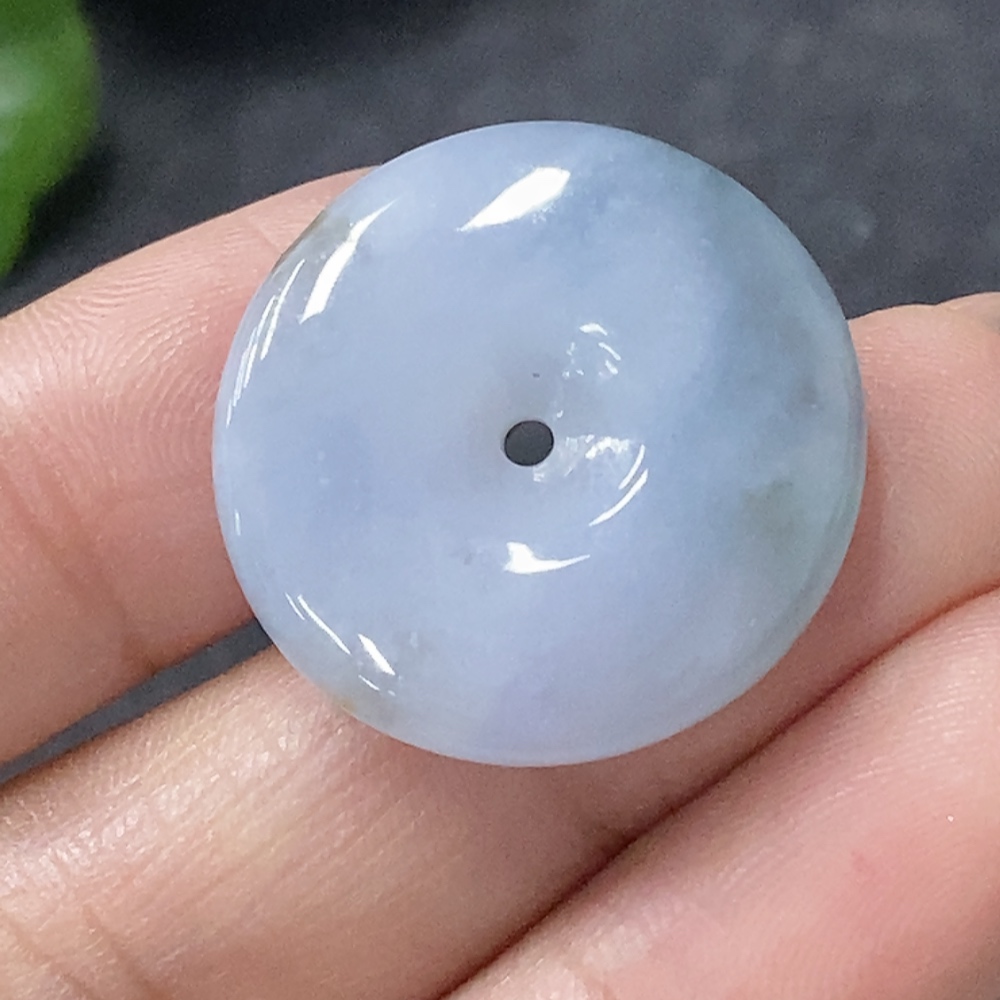 F34030724 Jadeite Pendant Peace Buckle Total Weight Approx. 5.54g