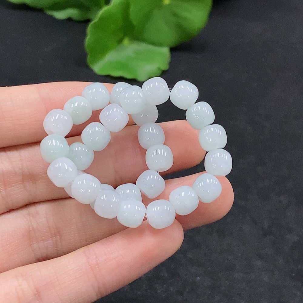 F32695133 JadeiteBeaded Bracelet Approx. 6.5mm Total Weight About 14.28g