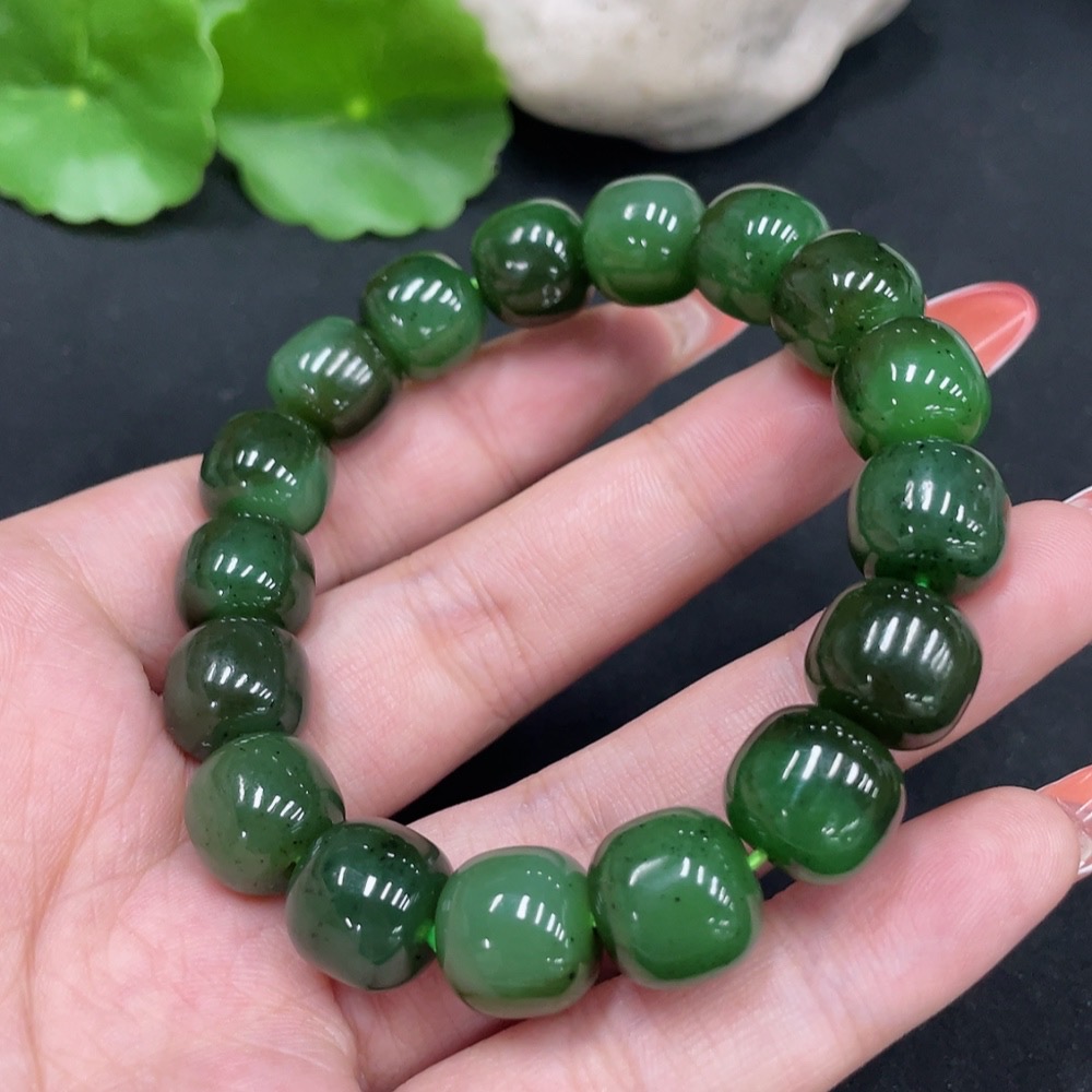 H34062985 Hetian Jade Bracelet, Approx. 11.2mm, Total Weight Approx. 47.6g