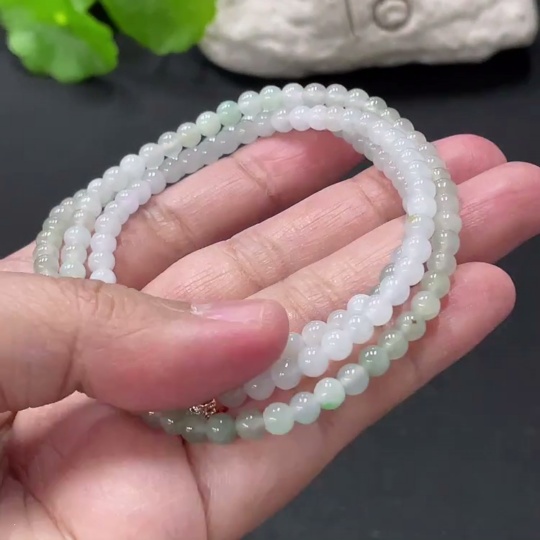 F34978056 Jadeite Beaded Necklace Approximately 4.3mm Bead Size Total Weight About 20.7g Non-Gold Accessory Beads