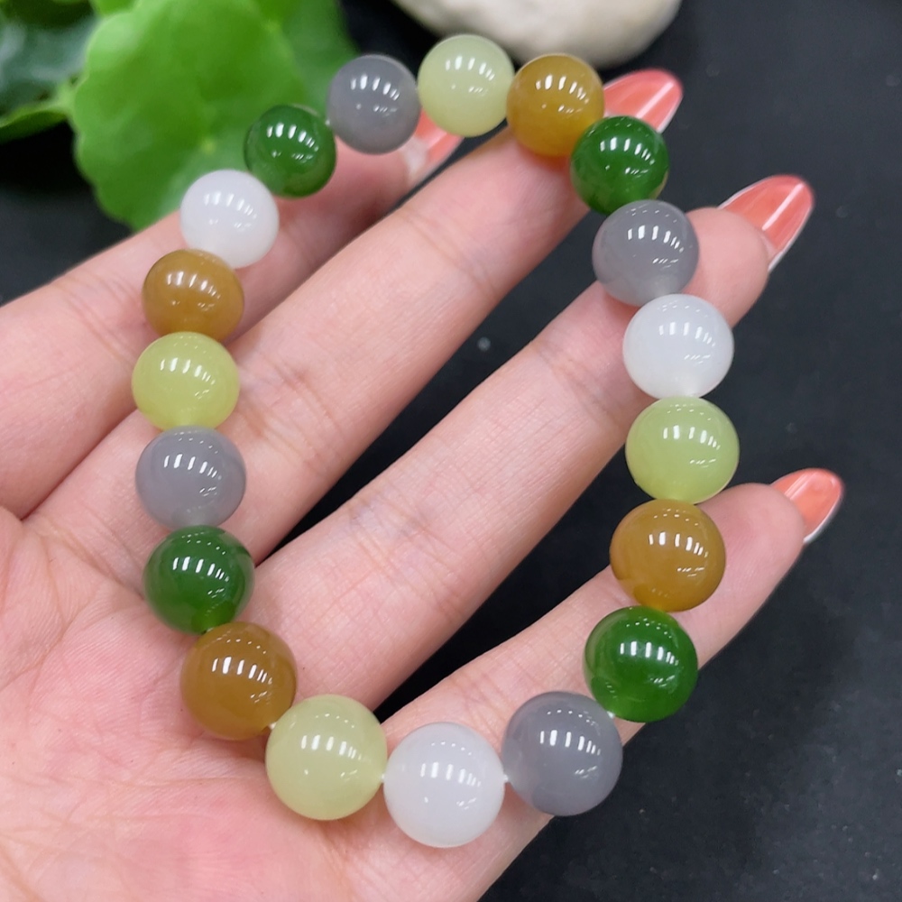 H34062823 Hetian Jade Bracelet       Approx. 9.6mm      Total Weight Approx. 28.5g