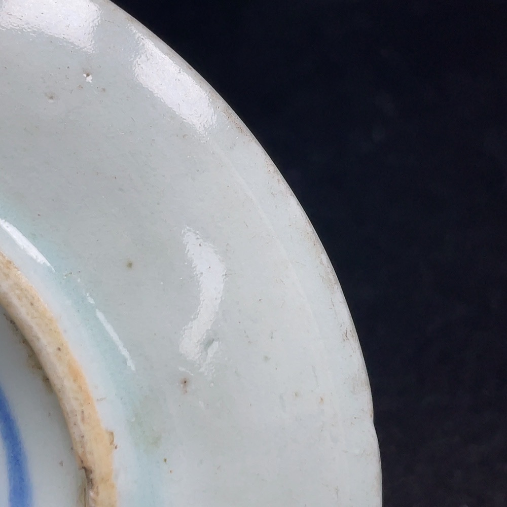 W30541289 Ceramic, Complete Piece, Mid-Early Qing Dynasty Blue and White Cymbidium Flower Plate (Subject to Actual Item)