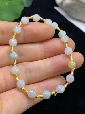 F31586668 Jadeite Bracelet Approx. 5.3mm Total Weight Approx. 5.07g 18k Color Origin Undetermined