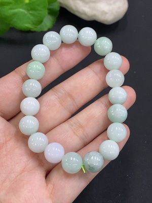 F35157390 Jadeite Bead Necklace Approx. 9.7mm Total Weight Approx. 33.2g