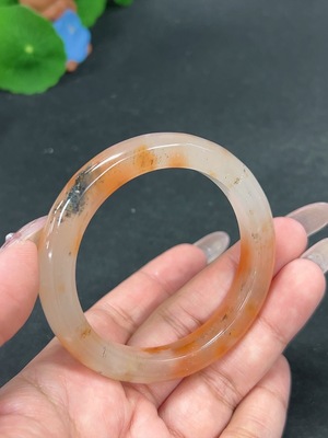 H41946747 非洲翠(独龙玉)正圈手镯 圈口52.4 货品总重约35.5g