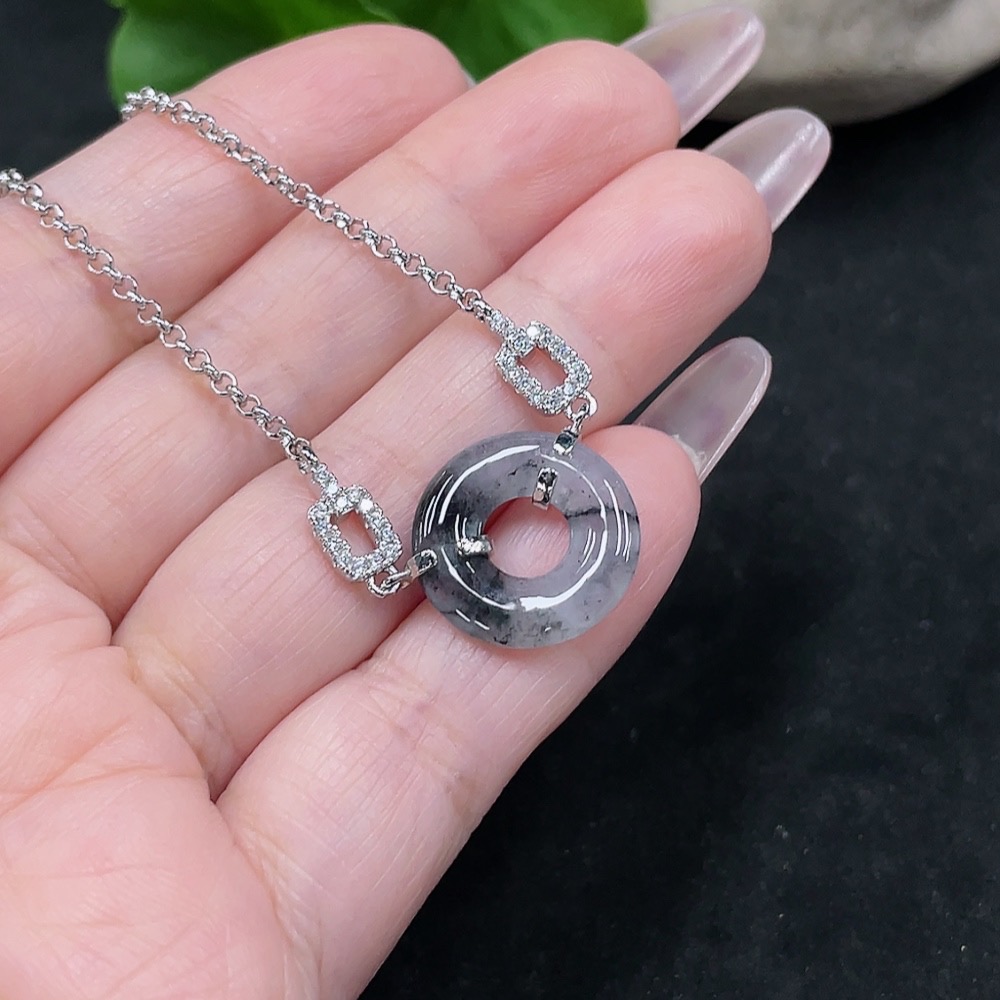 F34069718 Jadeite Donut Bracelet Non-Gold Inlaid Total Weight Approx.3.13g