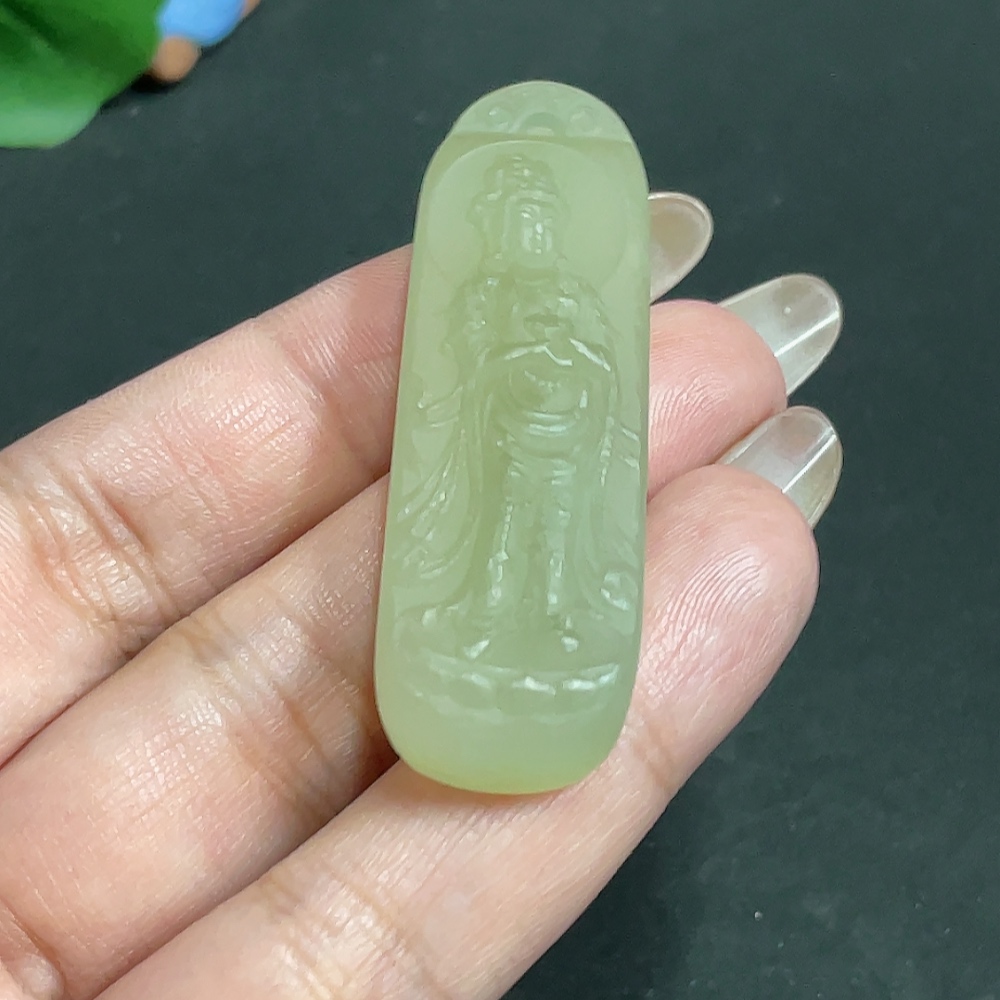 H29358232 Hetian Jade Pendant Guanyin Total Weight Approx. 21.1g