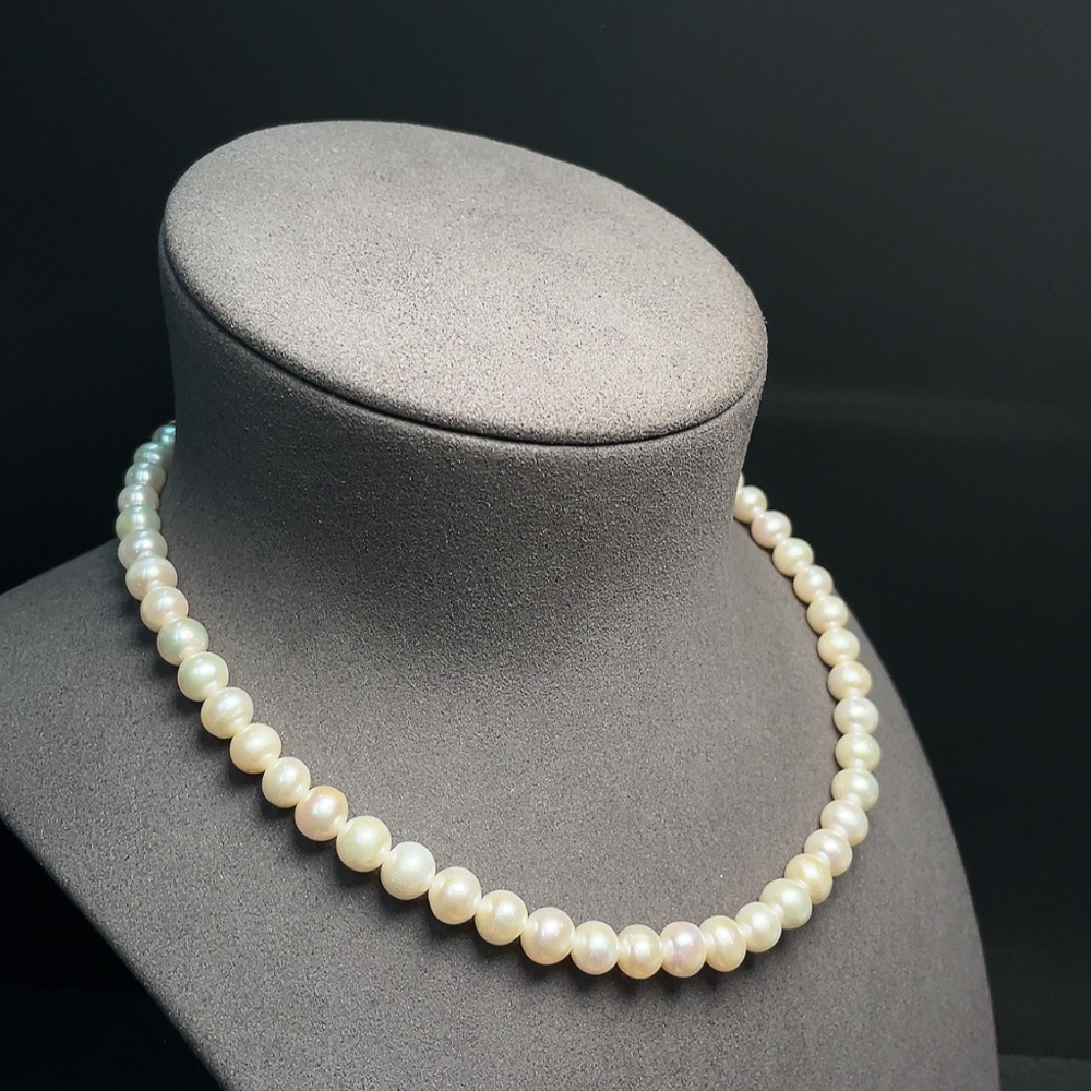 C34008856 Pearl Strand Non-Gold Total Weight Approx. 37.14g Size 6.9-8.8mm