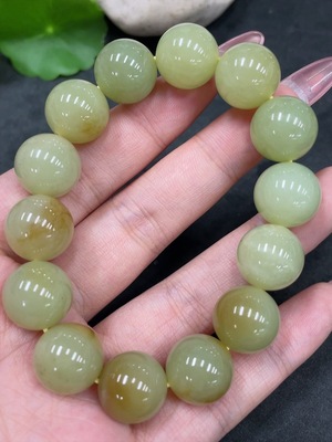 H33944796 Hetian Jade Bracelet, approx. 13.4mm, total weight approx. 57.2g