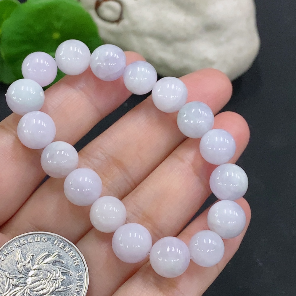 F33825991 Jadeite Bead Necklace Approx. 9.5mm Total Weight Approx. 24.8g