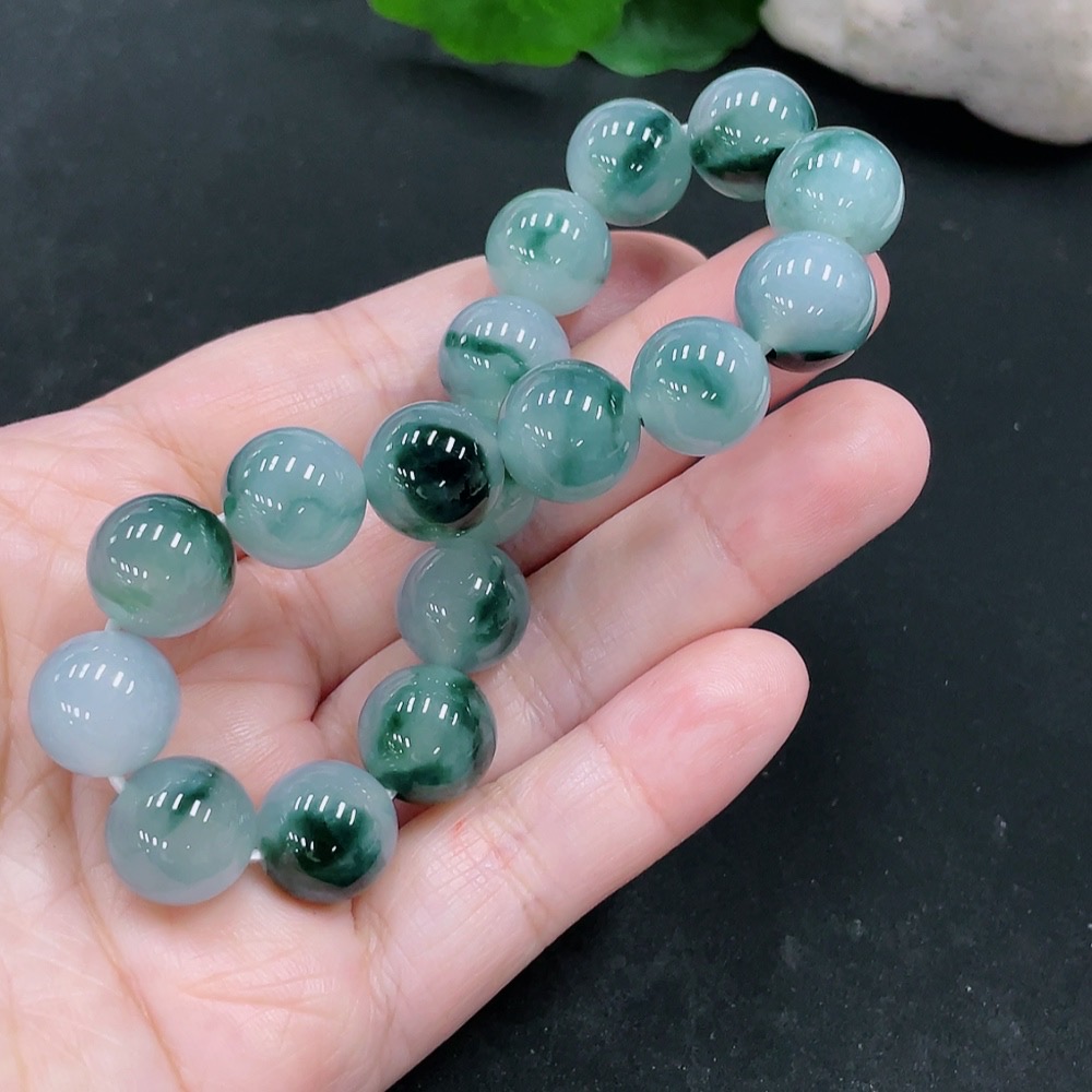F28287525 Jadeite Bead Bracelet Approx. 11.8mm Total Weight Approx. 49.2g