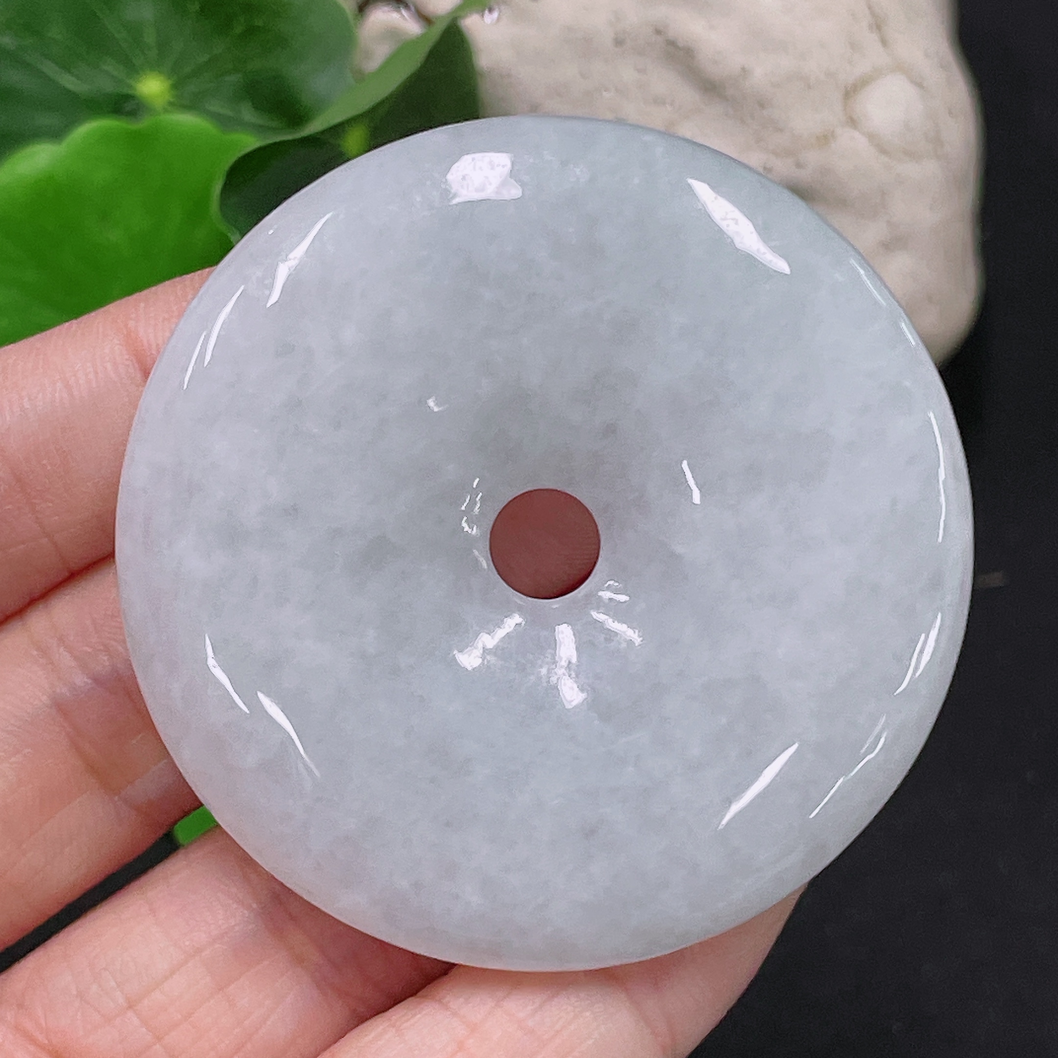 F33894156 Jadeite safety buckle pendant with a total product weight of approximately 49.5 grams