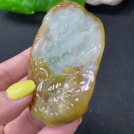 F28251943 Jadeite Pendant Dragon Plaque Total Weight Approx. 88.64g Color Origin Undetermined