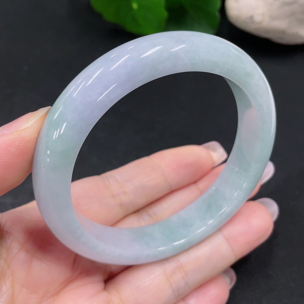 F31676049 Jadeite Round Bangle Size 56.9 Total Weight Approx. 56g