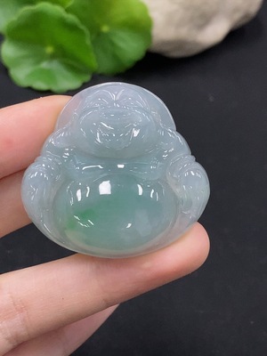 F35115079 Jadeite Buddha Pendant Total Weight Approx. 24.4g