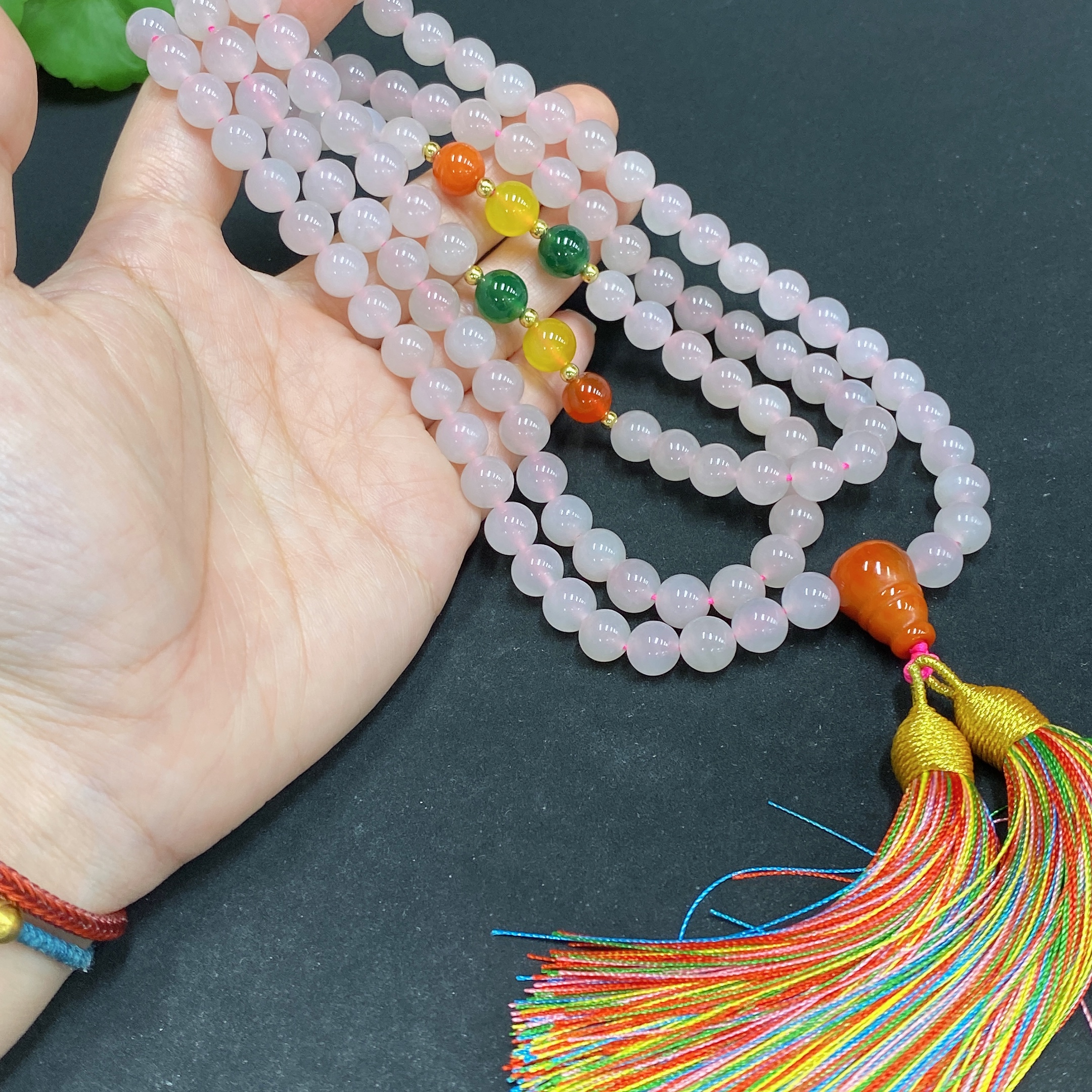 H34015554 Hetian Jade Bead Necklace, Approx. 7.6mm, Non-Gold-Inlaid, Total Weight Approx. 93.5g, Accessories Not Hetian Jade