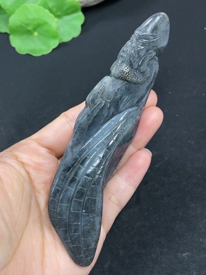 H46558983 和田玉手把件    达摩     货品总重约100.5g