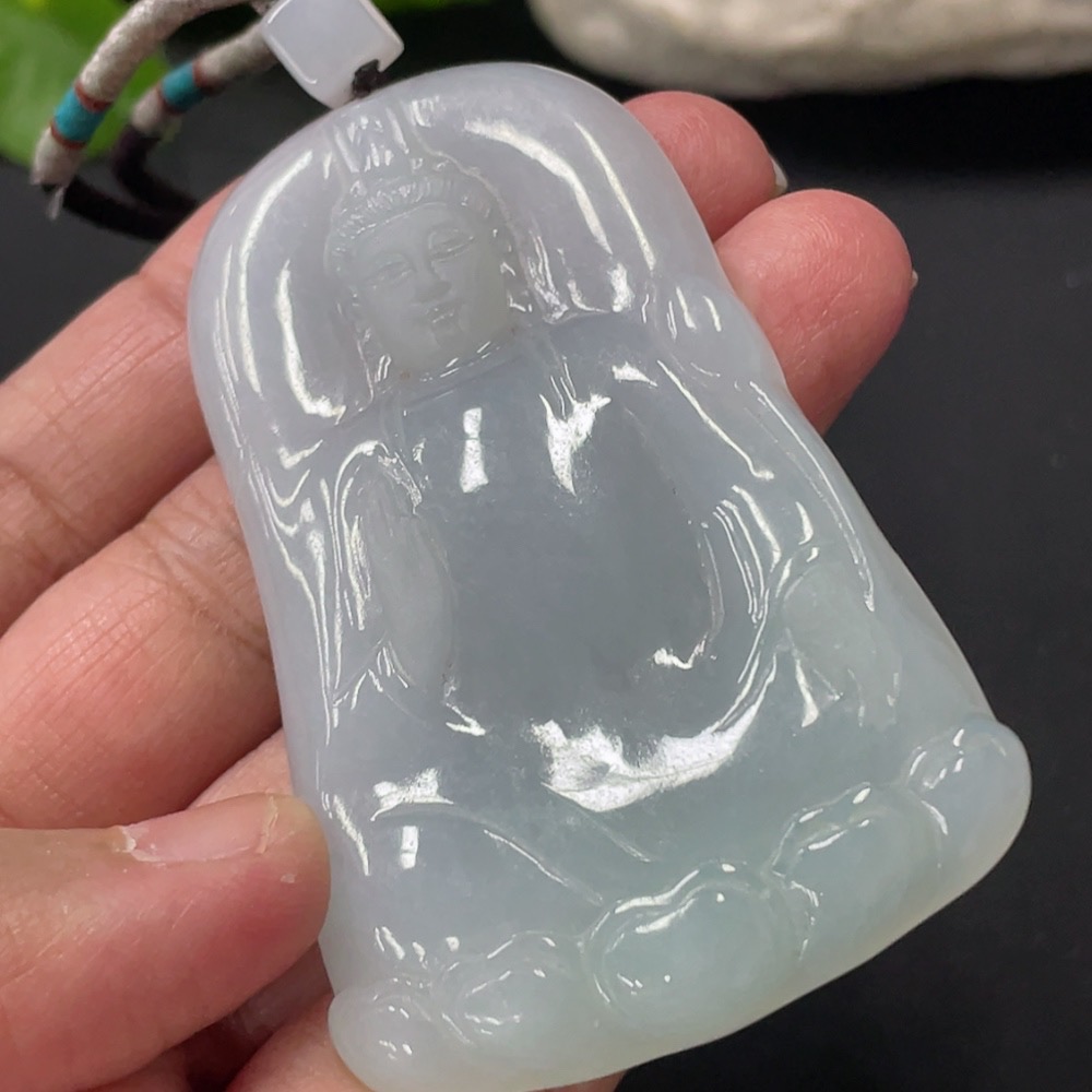 F30520481 Jadeite Guanyin Pendant, Total Weight Approx. 35.18g