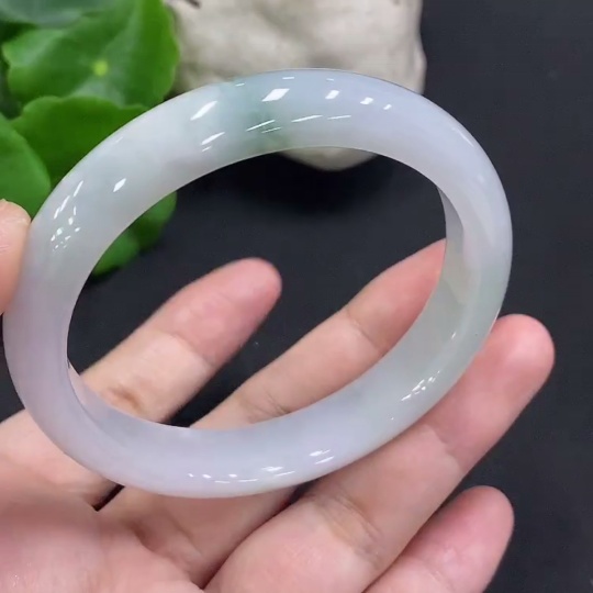 F34050538 Jadeite Regular Round Bangle Size 55 Total Weight Approx. 44.4g