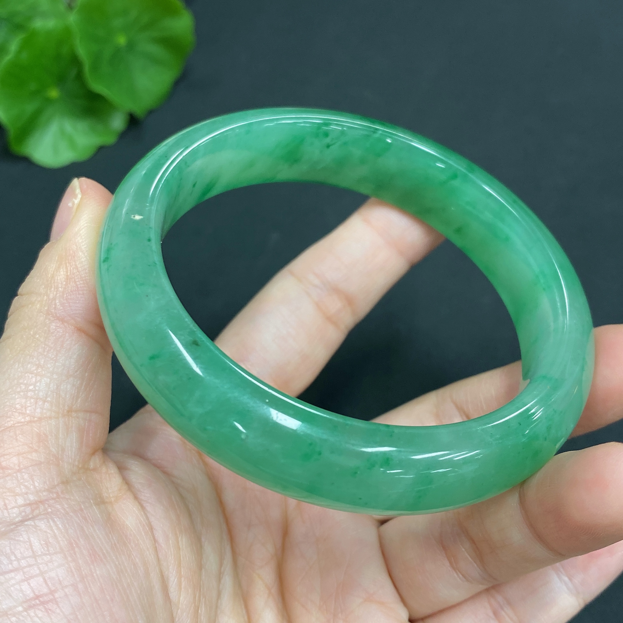 H22527032 Dulong Jade Round Bracelet Size 58.2 Total Weight Approx. 54.7g