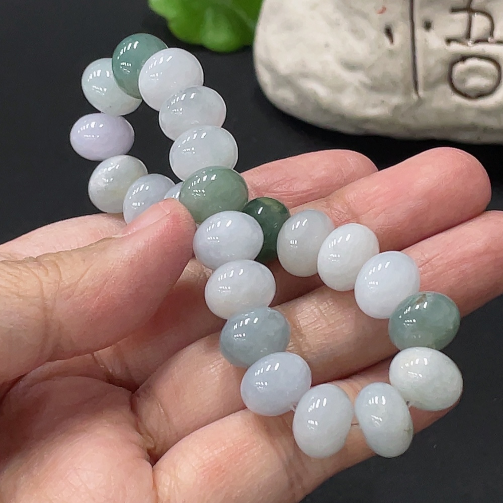F33876234 Jadeite Bead Necklace Approx. 10.7mm Total Weight About 38.45g