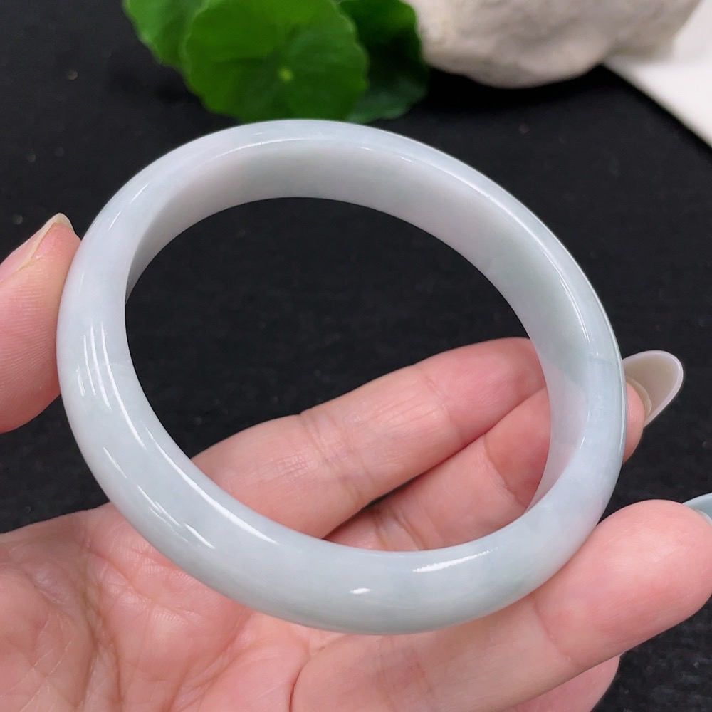 F33873801 Jadeite Round Bangle Size 58.2 Total Weight Approx. 49.8g (Broken)