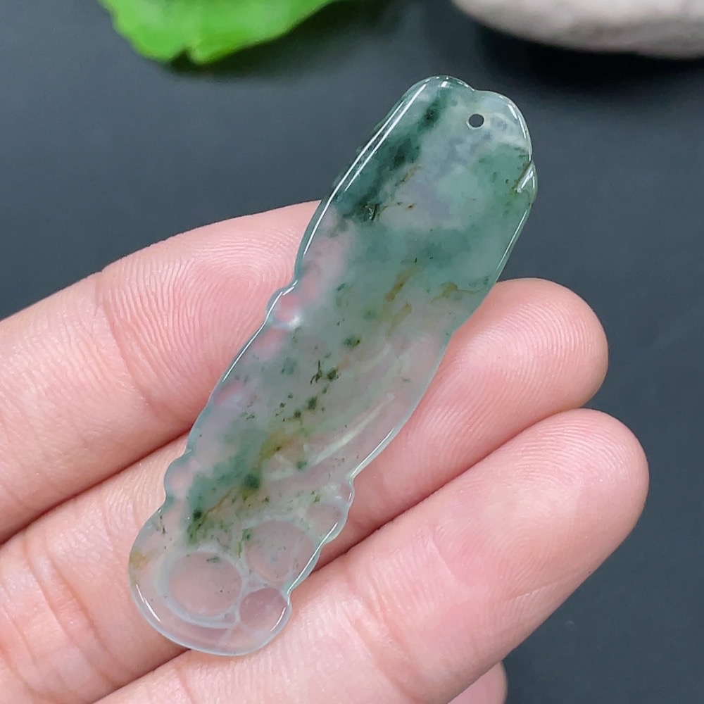 F22538483 Jadeite Lotus Pod Pendant, Total Weight 3.686g