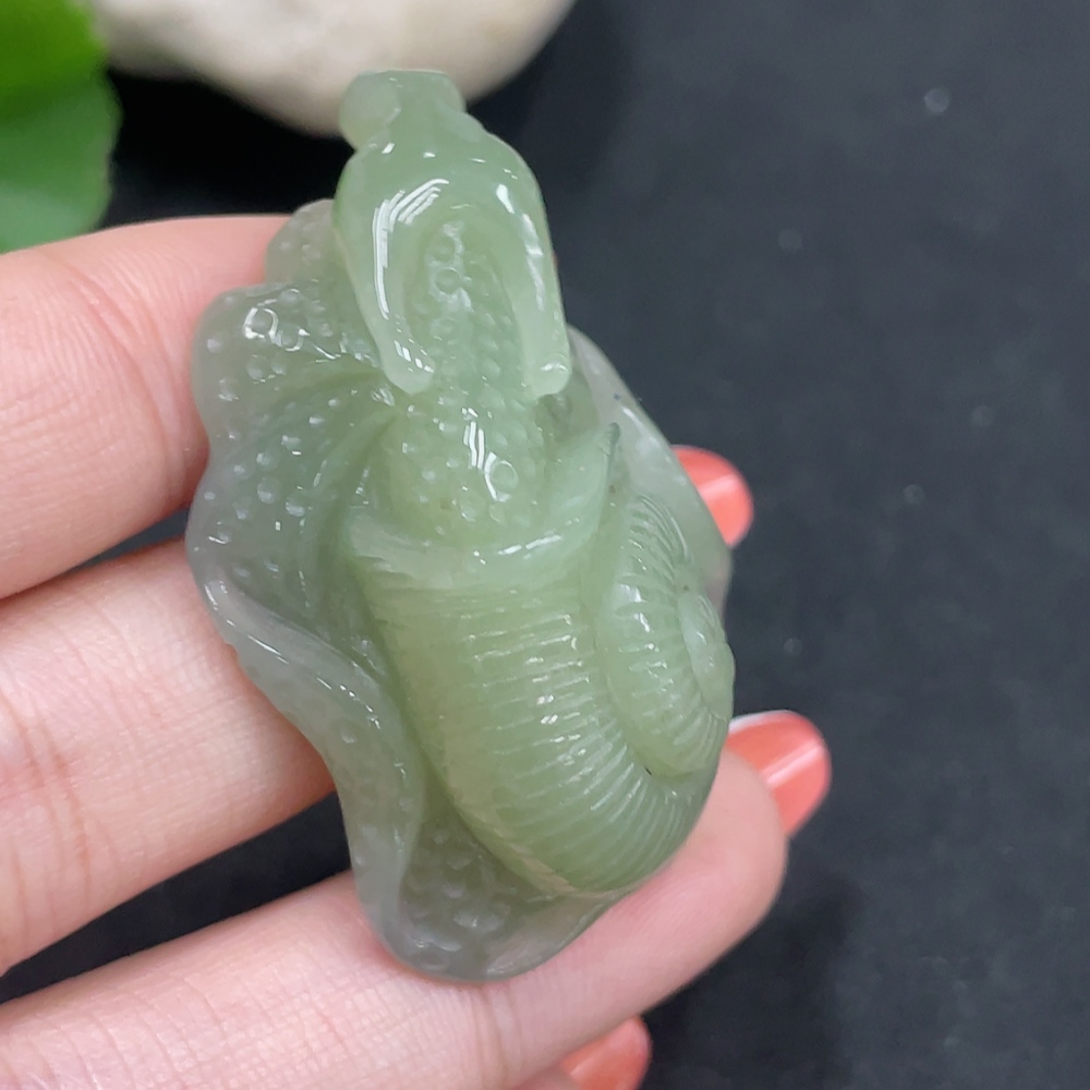 H34053203 Hetian Jade Pendant, Peaceful Life and Happy Work, Total Weight: about 25.2g