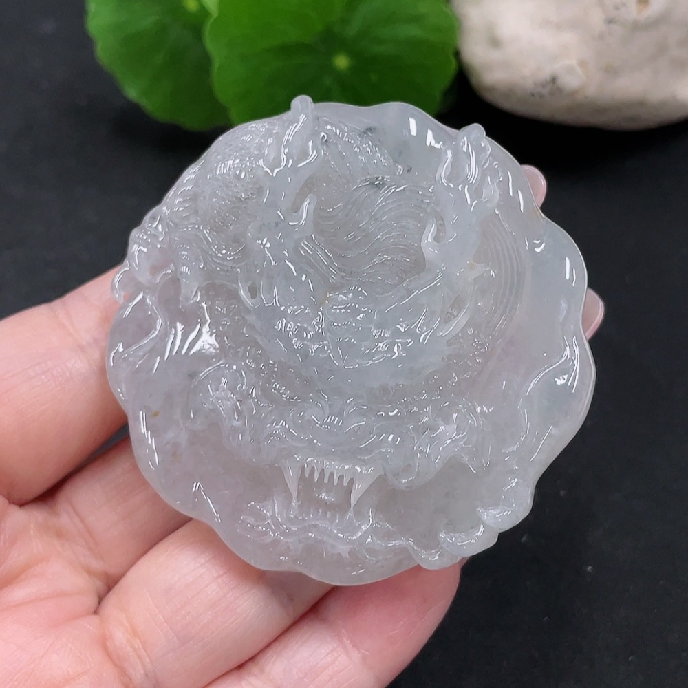 F34069251 Jadeite Dragon Pendant, Total Weight Approx. 63.5g