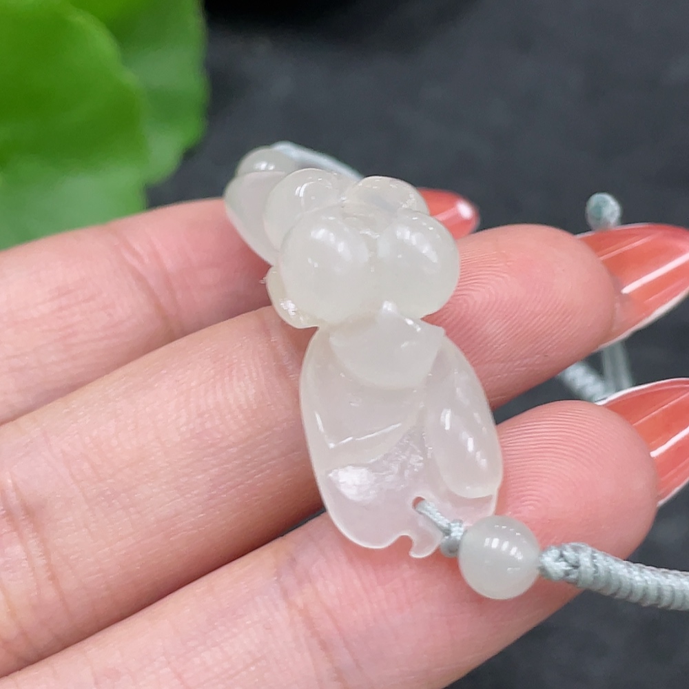 H34961067 Hetian Jade Lotus Hand Plate