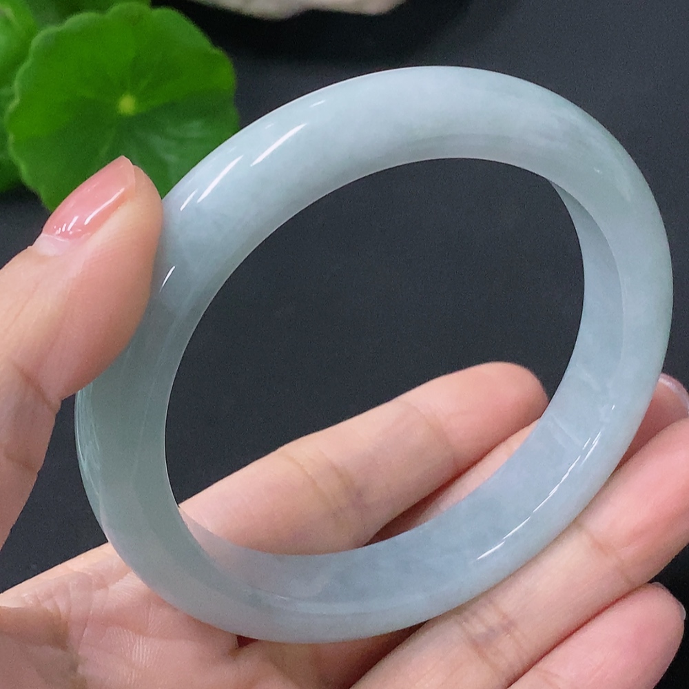 F35088352 Jadeite Round Bracelet Size 56.5mm Total Weight Approx. 53.7g