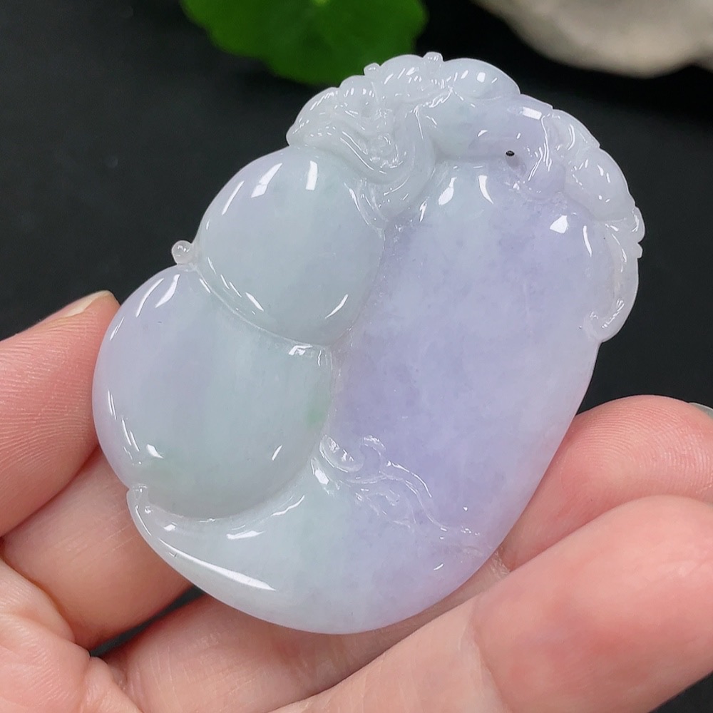 F30453110 Jadeite Fortune and Longevity Pendant