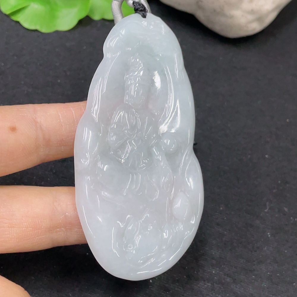 F31612426 JadeitePendant Guanyin with Cord Total Weight Approx. 25.16g