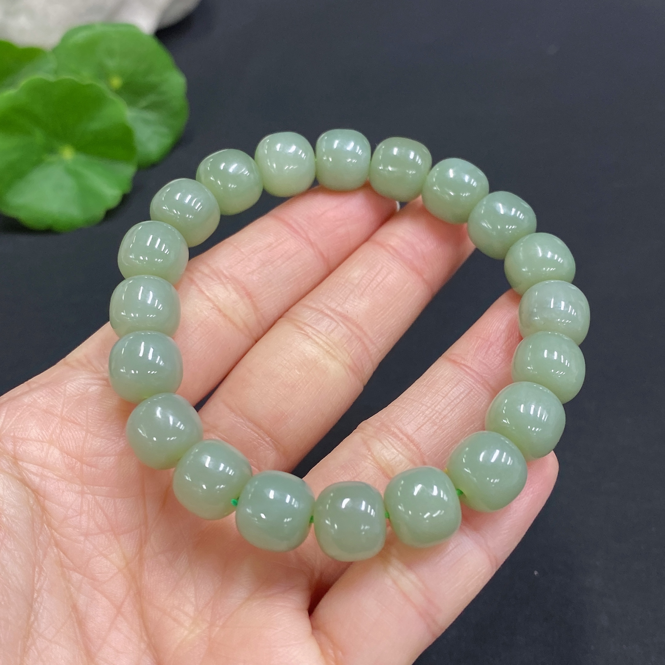 H25935082 Hetian Jade Bracelet, Approx. 9.6mm, Total Weight About 31.3g