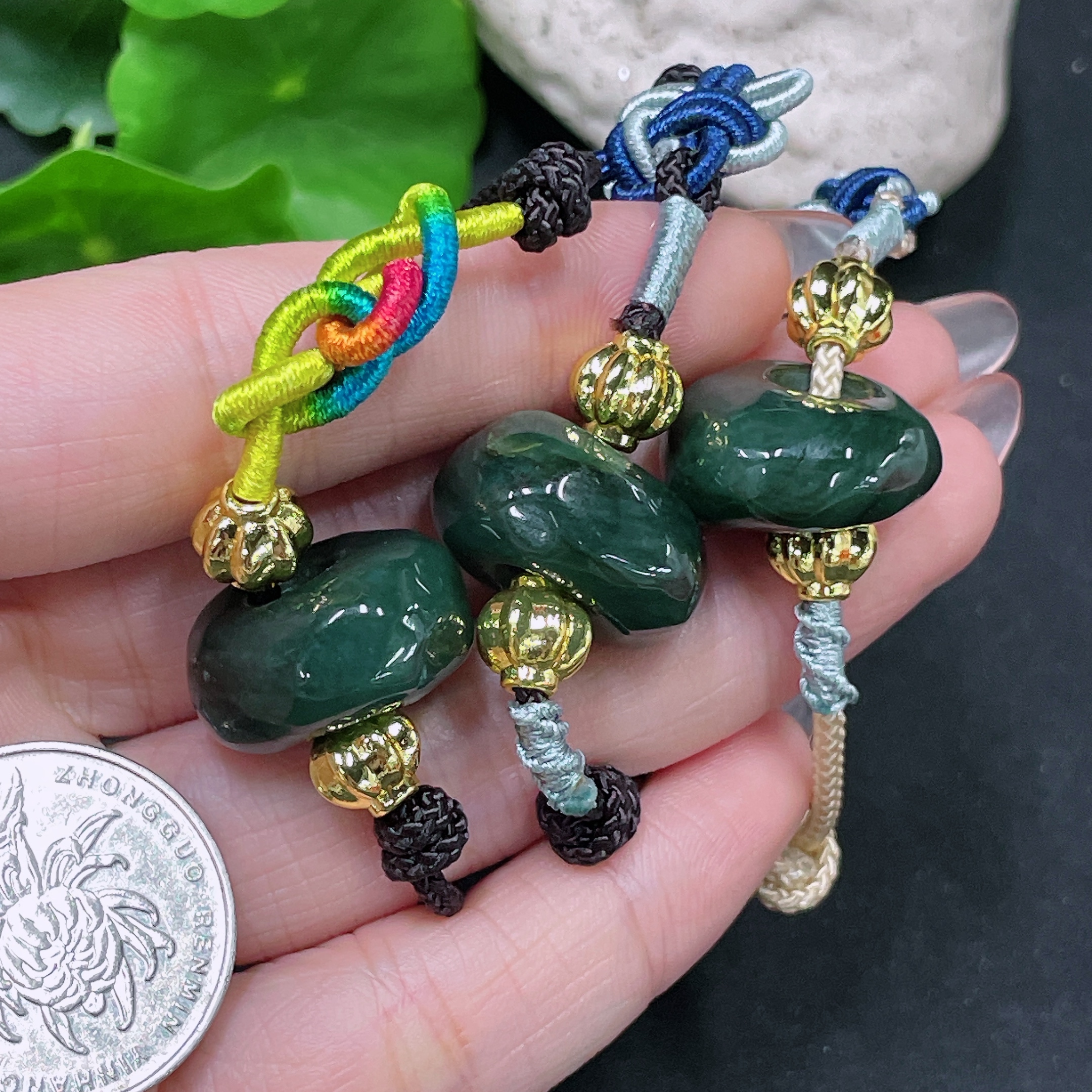 F34020002 Jadeite Pendants Sell as a Lot Non-Gold