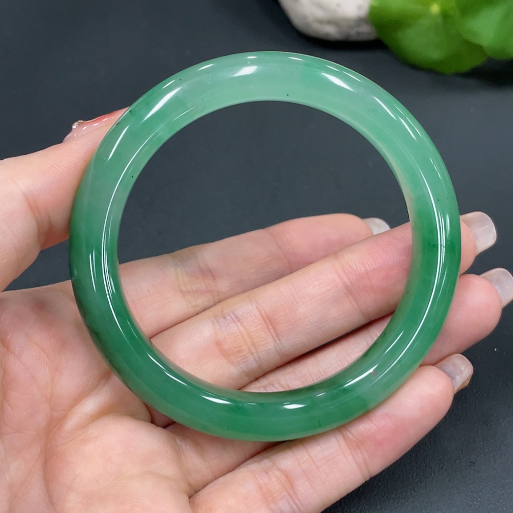 H24736849 Dulong jade round bracelet size 54.3, total weight about 34.9g