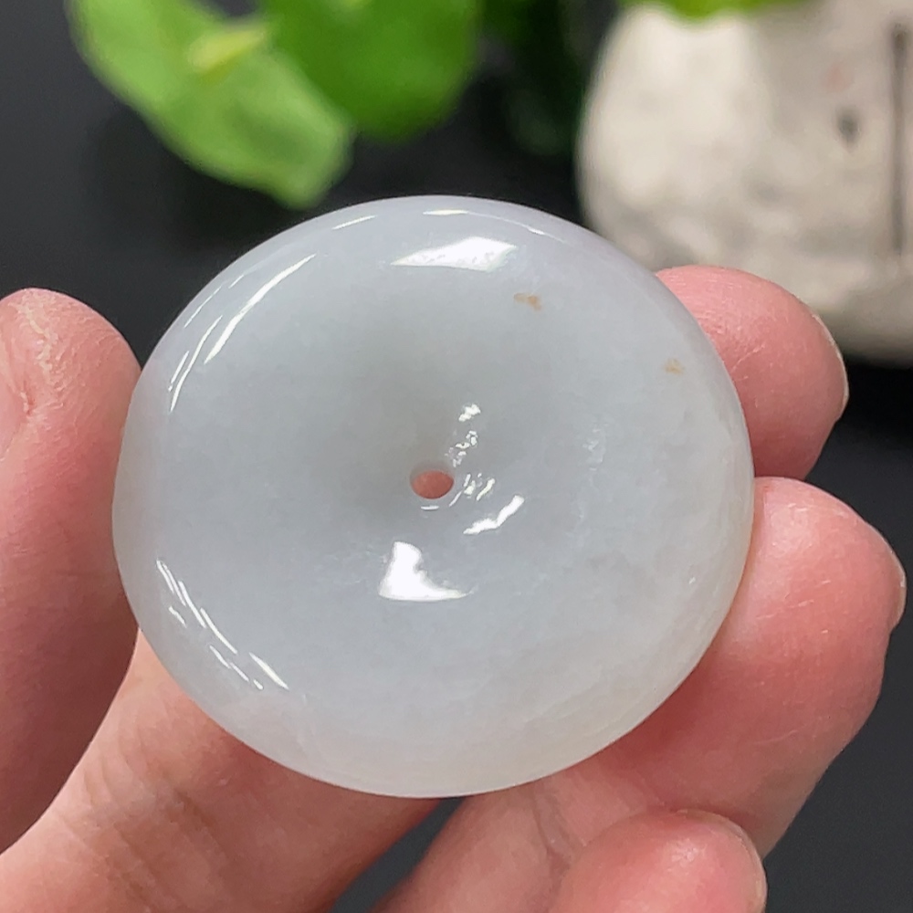 F34076810 Jadeite Safety Buckle Pendant Total Weight About 12.87g