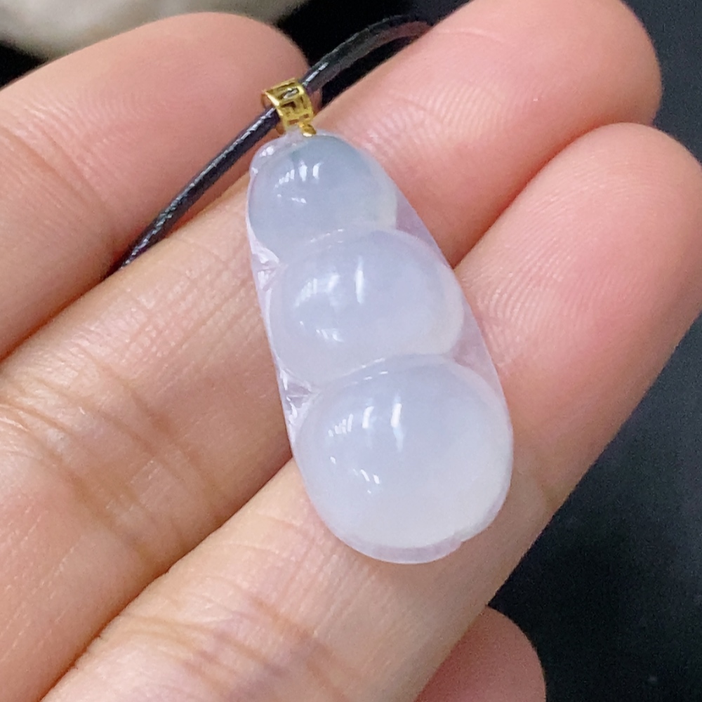 F35117618 Jadeite Pendant Lucky Bean 18k Total Weight Approx. 3.65g Including Rope