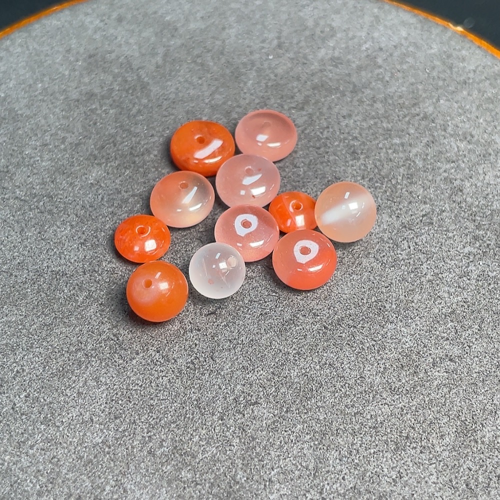 C33920856 South Red Agate Loose Beads Total Weight Approx. 6.7g Sell as a Lot