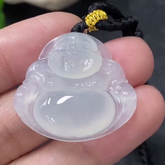 F33913675 Jadeite Pendant Buddha, Total Weight Approx. 8.54g Including Rope