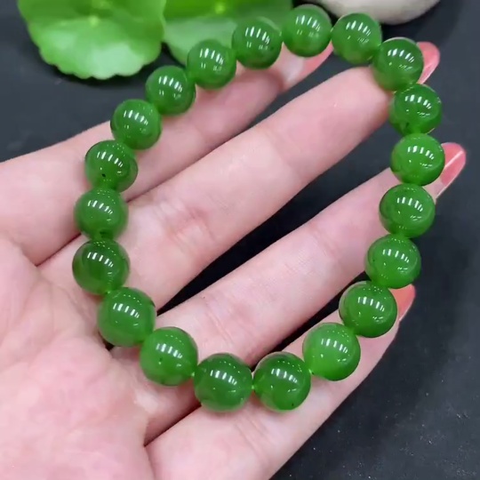 H35111783 Hetian Jade biy bracelet, approx. 9.2mm, total weight approx. 26.2g