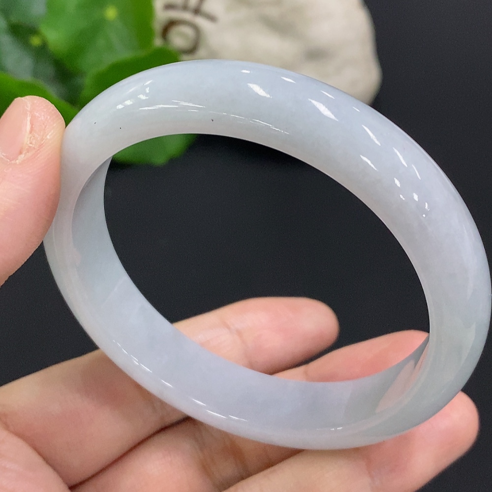 F34051144 Jadeite Round Bangle Size 57.3 Total Weight Approx. 51.9g