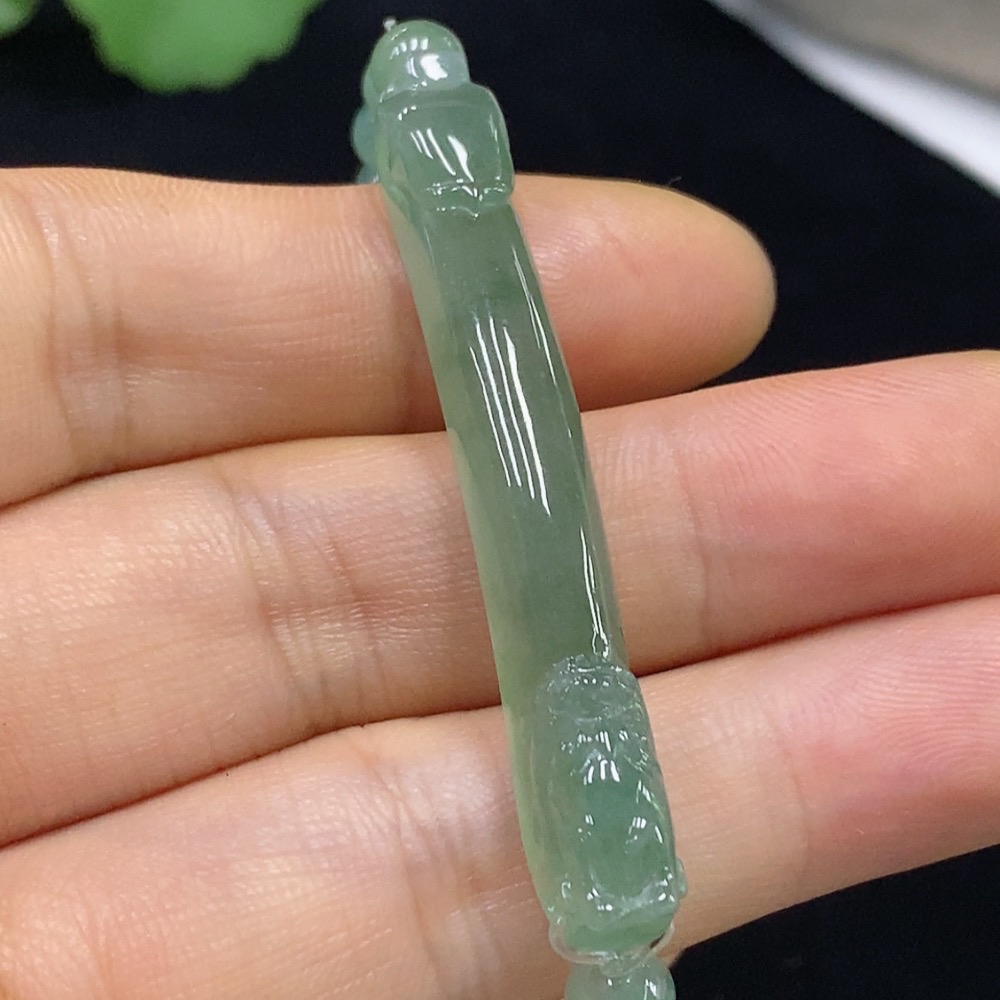 F31586820 Jadeite Beaded Bracelet Approx. 5.7mm Total Weight Approx. 13.06g