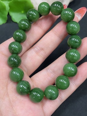 H35084219 Hetian Jade Bracelet, approx. 11.7mm, total weight approx. 44.8g