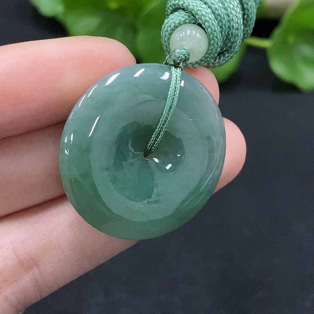 F33927461 Jadeite Safety Pendant Total Weight Approx. 12.3g (Including Rope Weight)