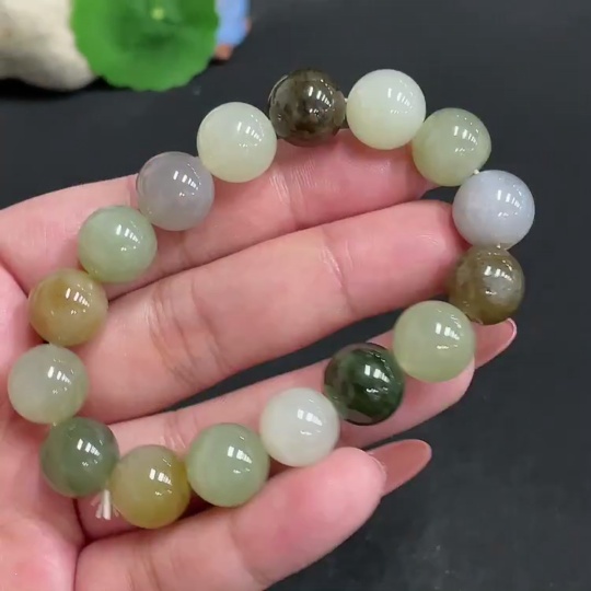 H34004806 Hetian Jade Bracelet, Approx. 11.9mm, Total Weight Approx. 42.8g