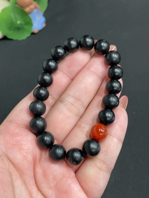 H35101105 Hetian Jade Bracelet, Approx. 9.9 mm Beads, Total Weight Approx. 30g, Color Origin Undetermined, Non-Hetian Jade Beads Included