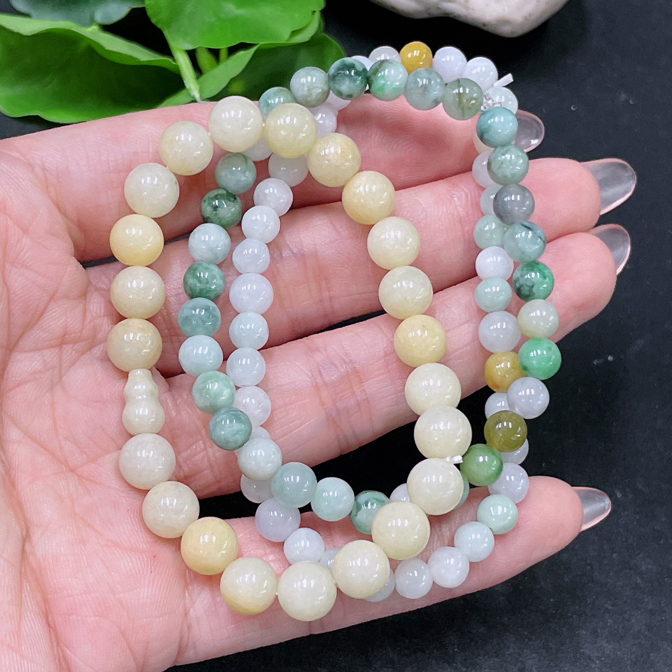 F34020716 Jadeite Bracelet Sell as a Lot Yellow Color Origin Undetermined