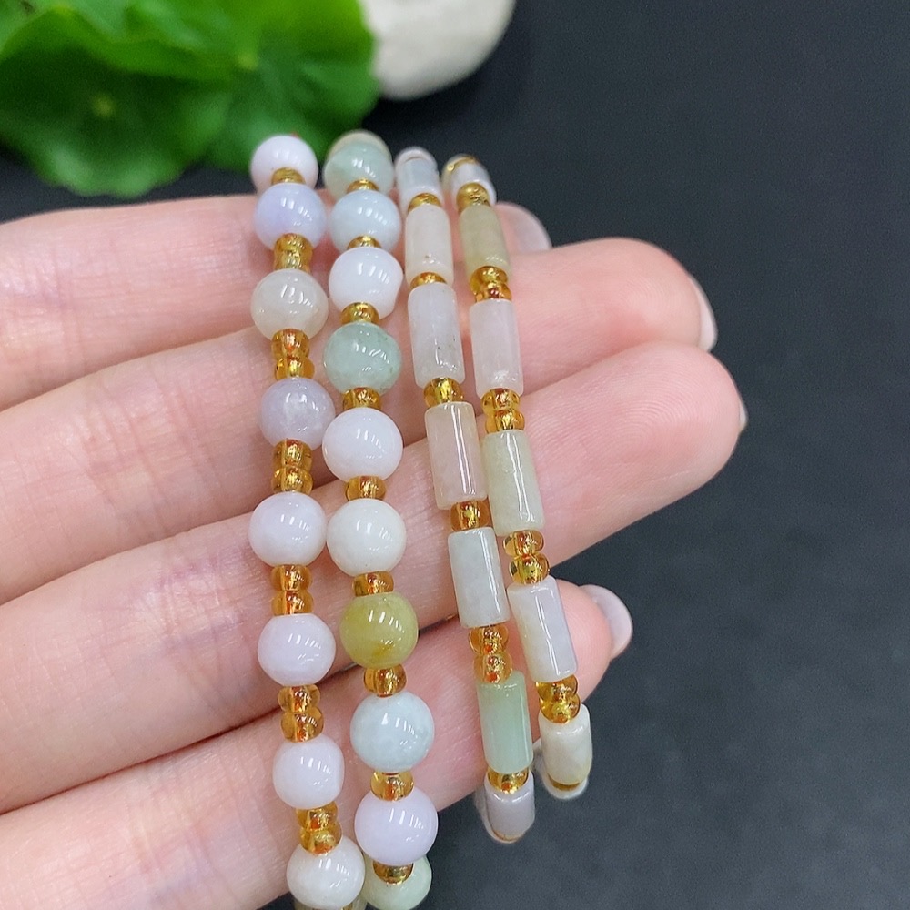 F34035716 Jadeite Bracelet Sell as a Lot with Non-Jadeite Beads