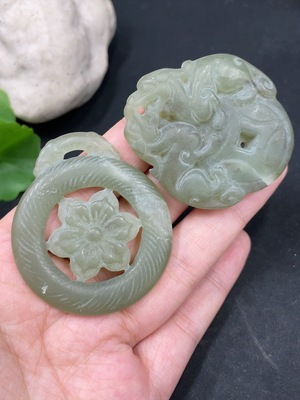 H31616872 Hetian Jade Pendant, Antique-style Plaque, Total Weight Approx. 56.9g